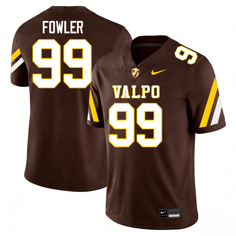 Valparaiso Beacons #99 Isaiah Fowler College Football Jerseys,Uniforms-Brown